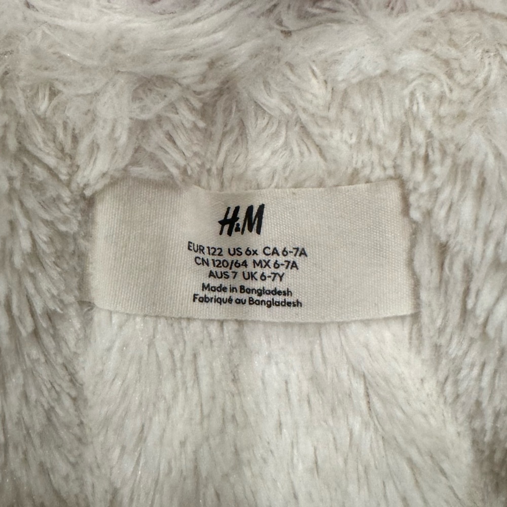 H&M Mauve Padded Parka Winter Coat - Excellent Condition - Size 6x - Picture 4 of 4